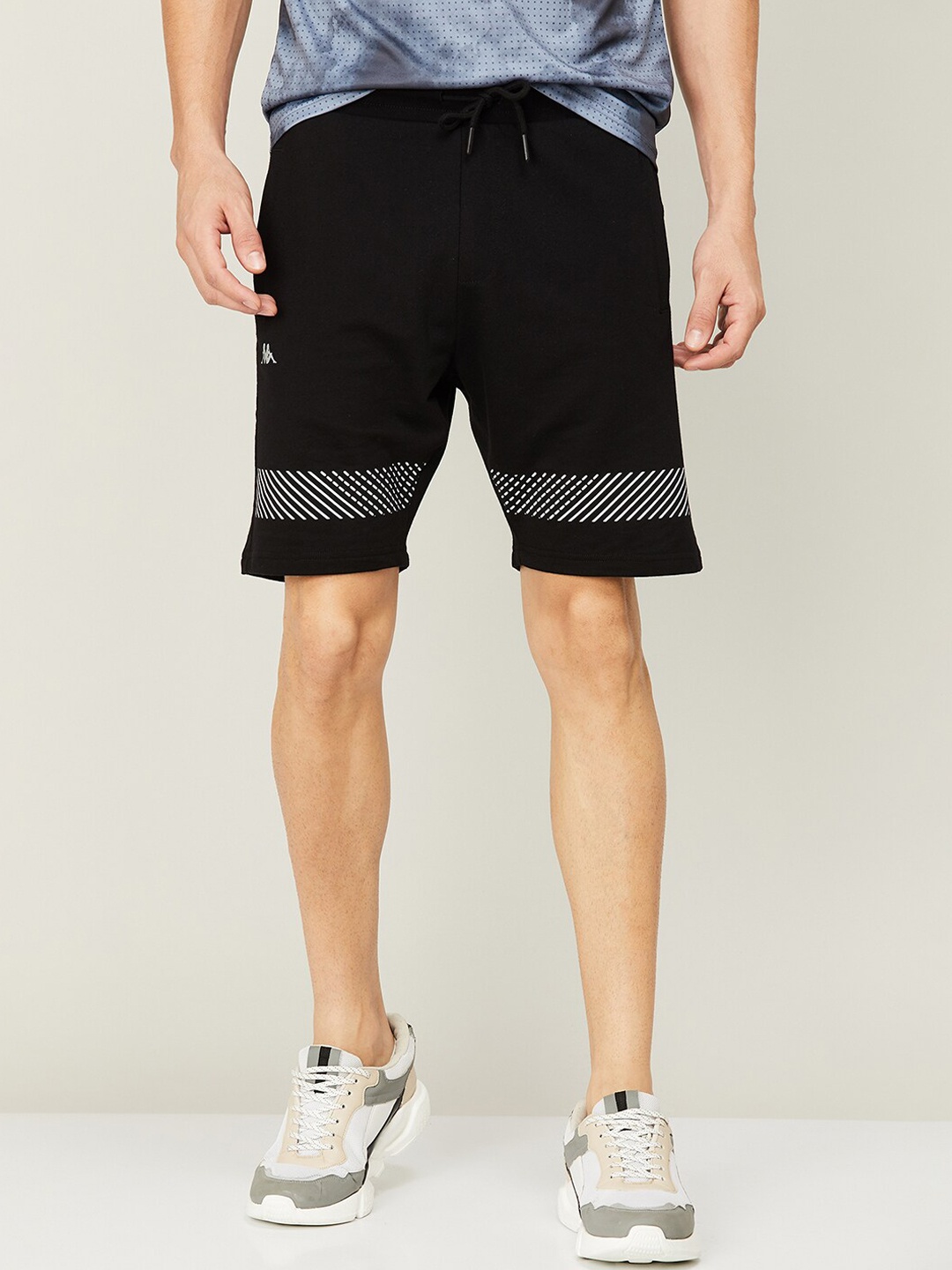

Kappa Men Black Printed Shorts