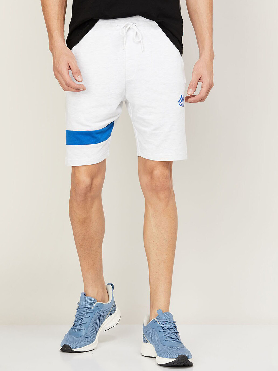 

Kappa Men White Striped Sports Shorts