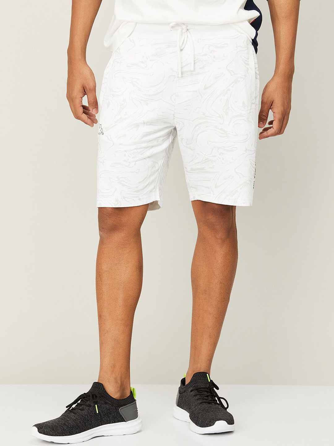 

Kappa Men White Printed Shorts