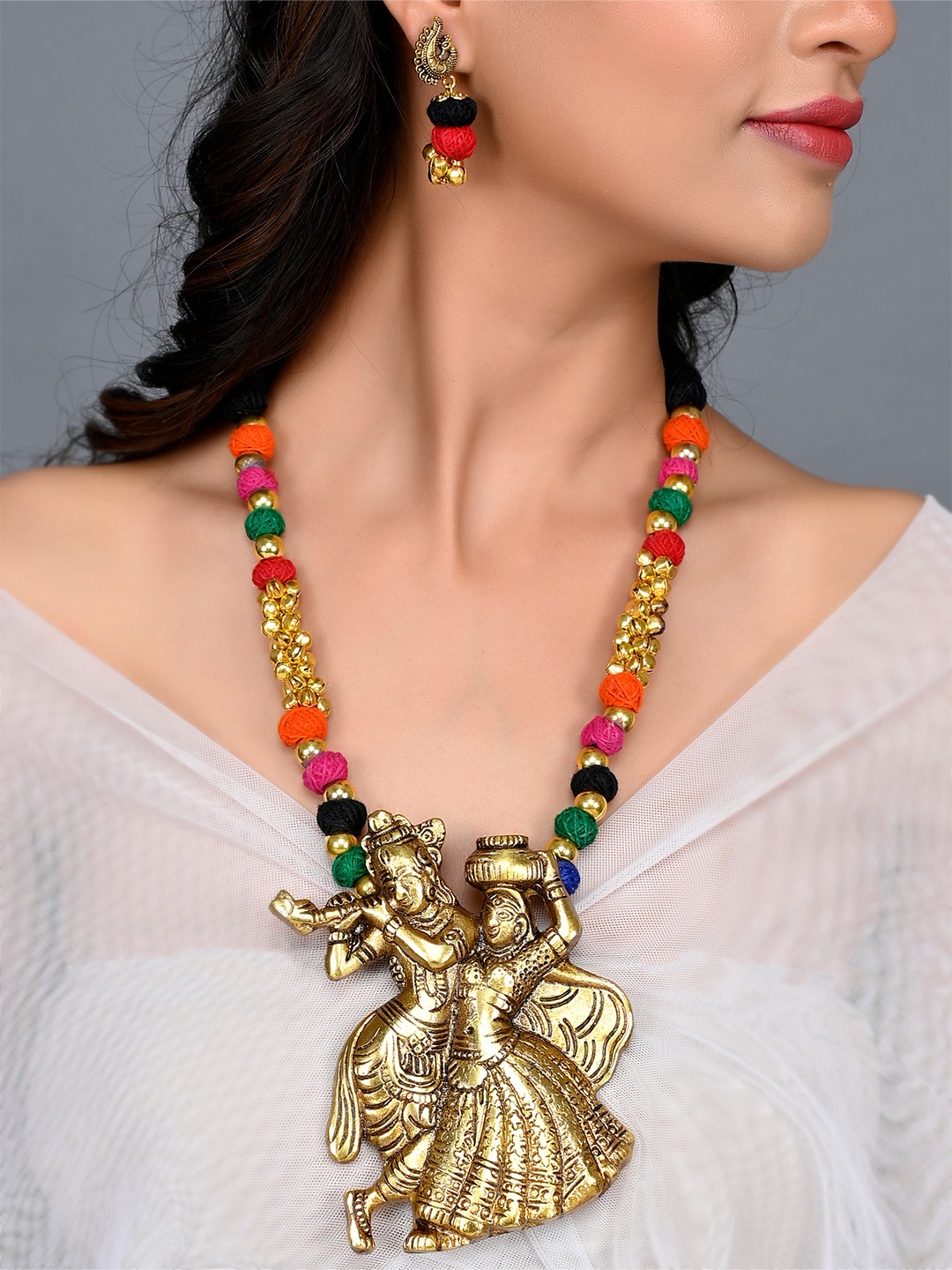 

AQUASTREET JEWELS Women Multi Ghunghroos Jewellery Set