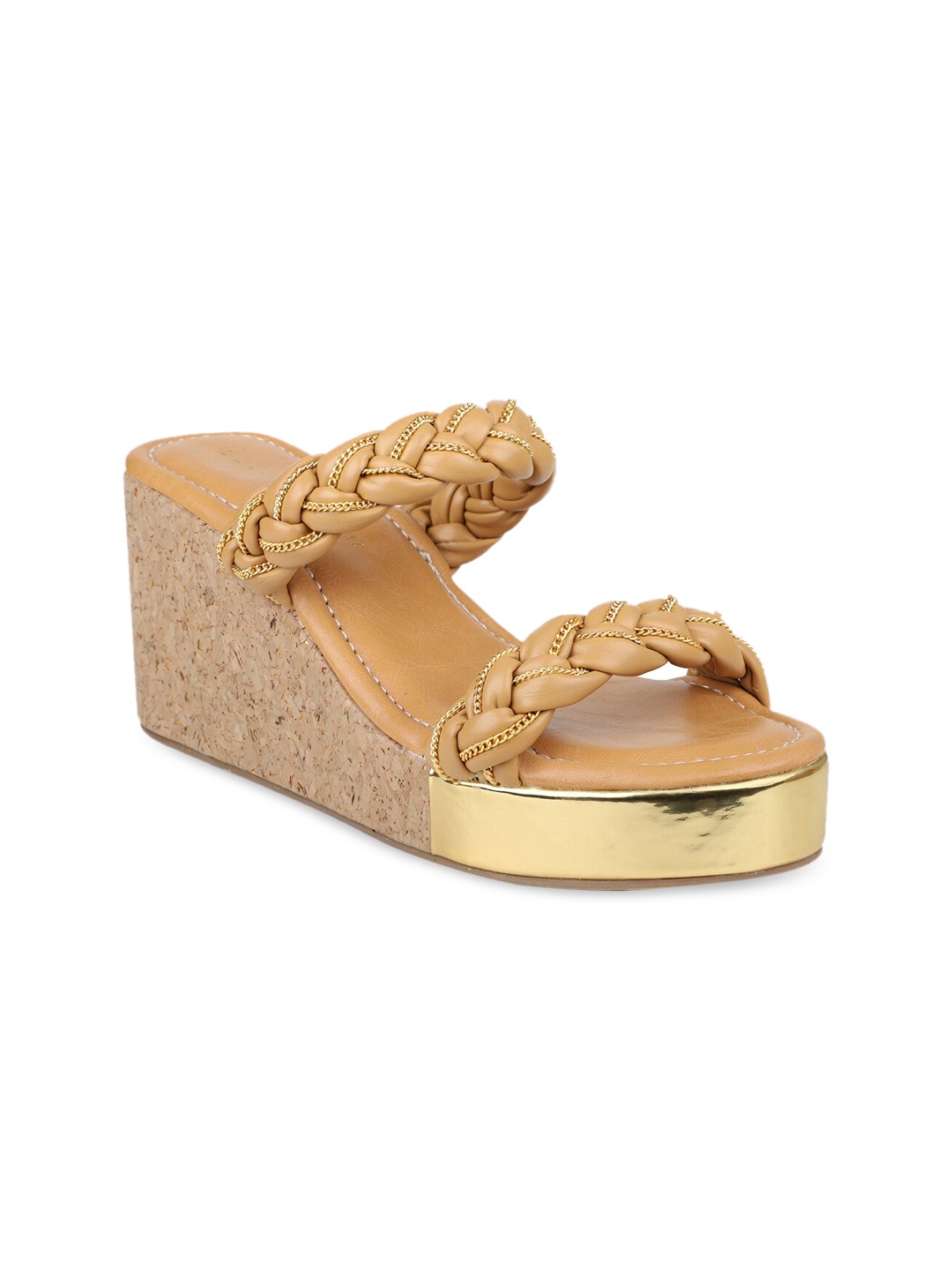 

DESIGN CREW Beige Wedge Sandals