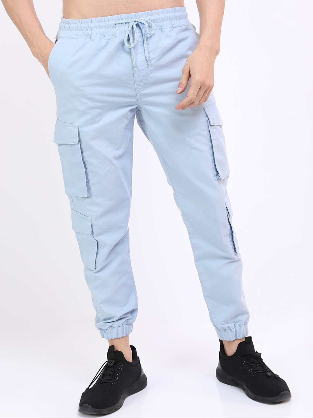 

HIGHLANDER Men Joggers Cargo Pocket Trouser, Blue