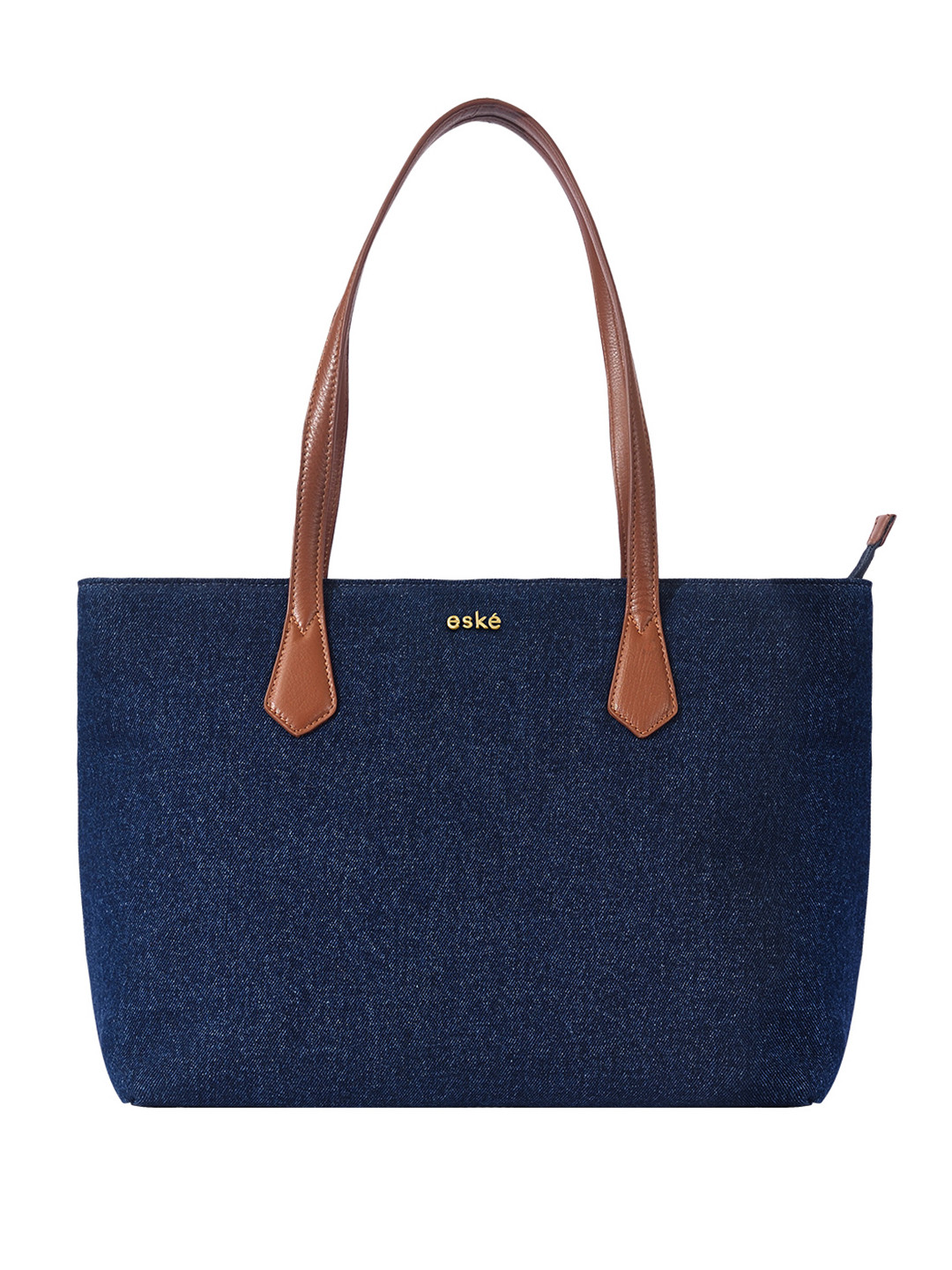 

Eske Aliz Women Textured Shopper Canvas Oversized Tote Bag, Navy blue