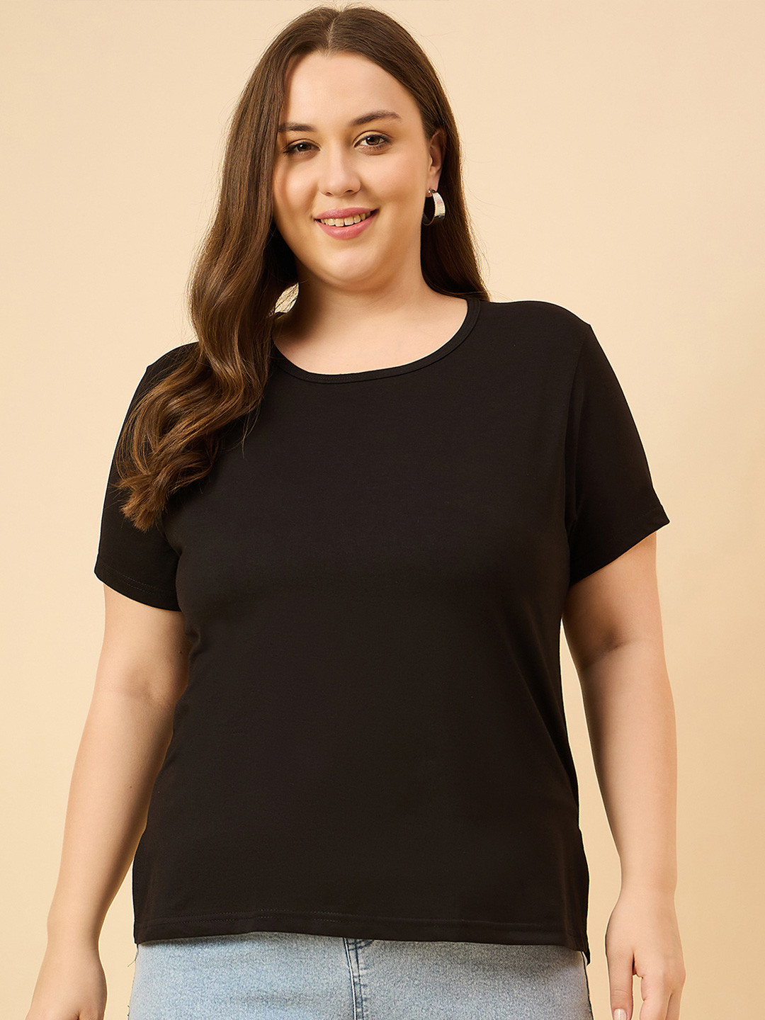 

CUPID Women Black Longline Top
