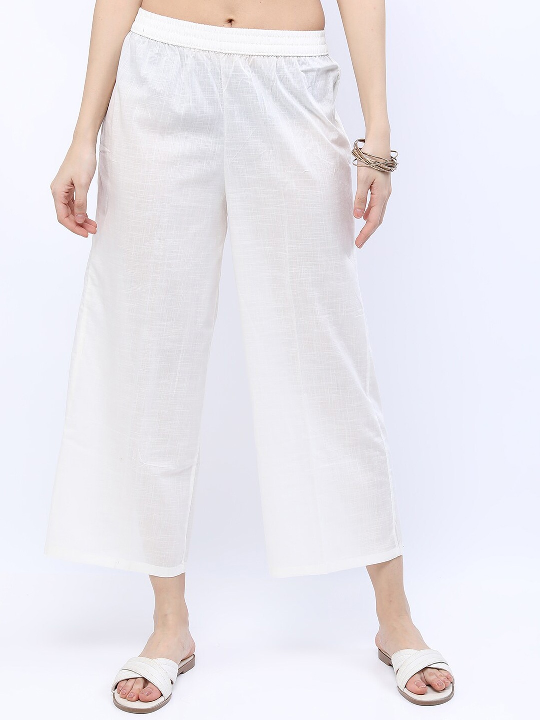 

Vishudh Women White Palazzos