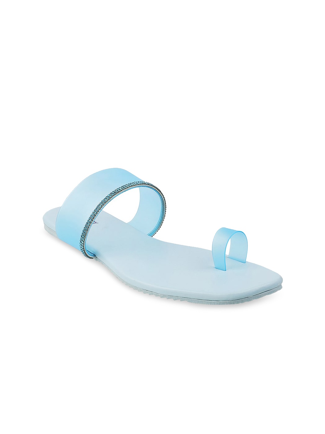 

WALKWAY by Metro Women Blue Solid Synthetic One Toe Flats