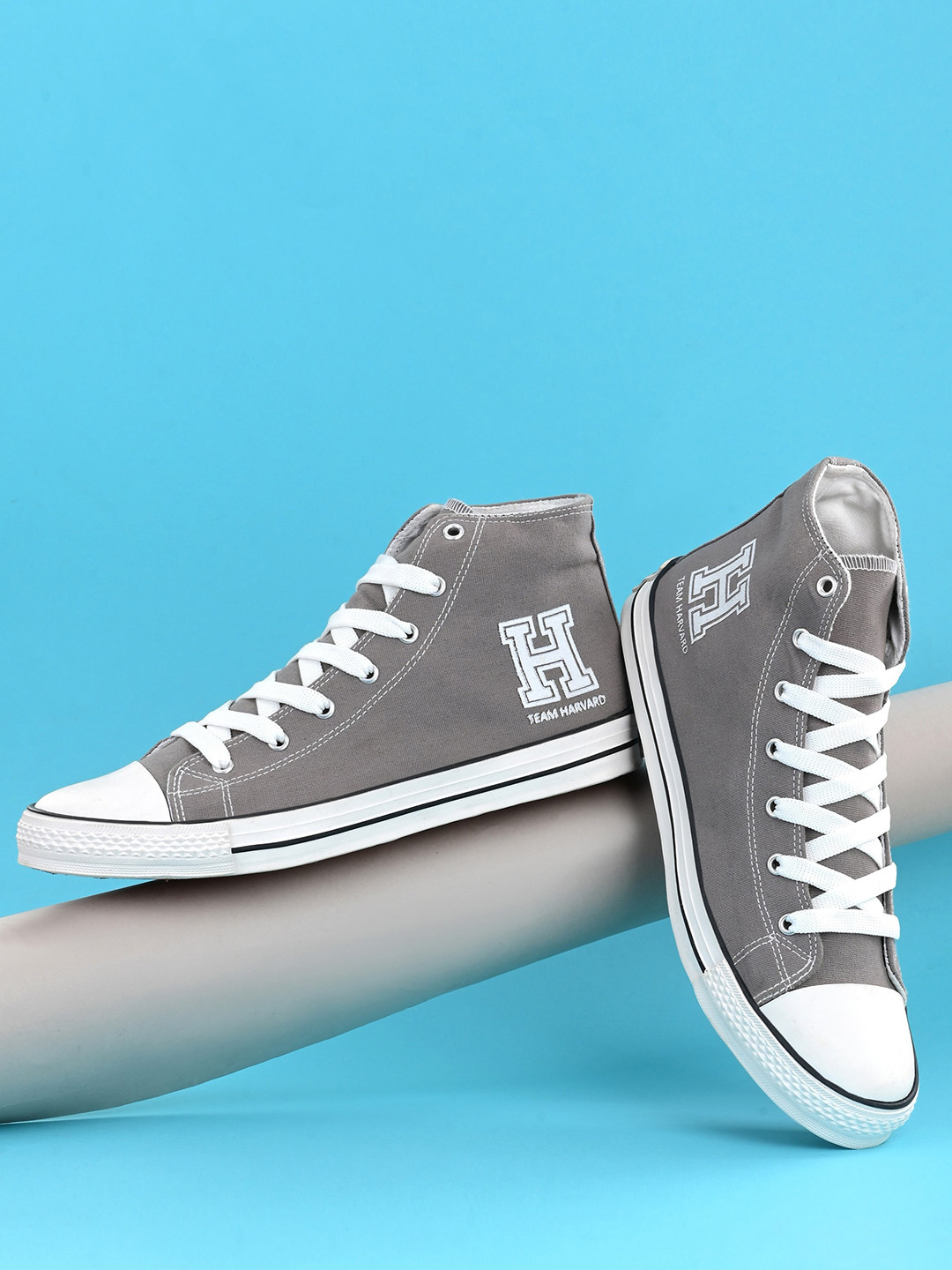 

Harvard Men Grey Synthetic Leather Sneakers