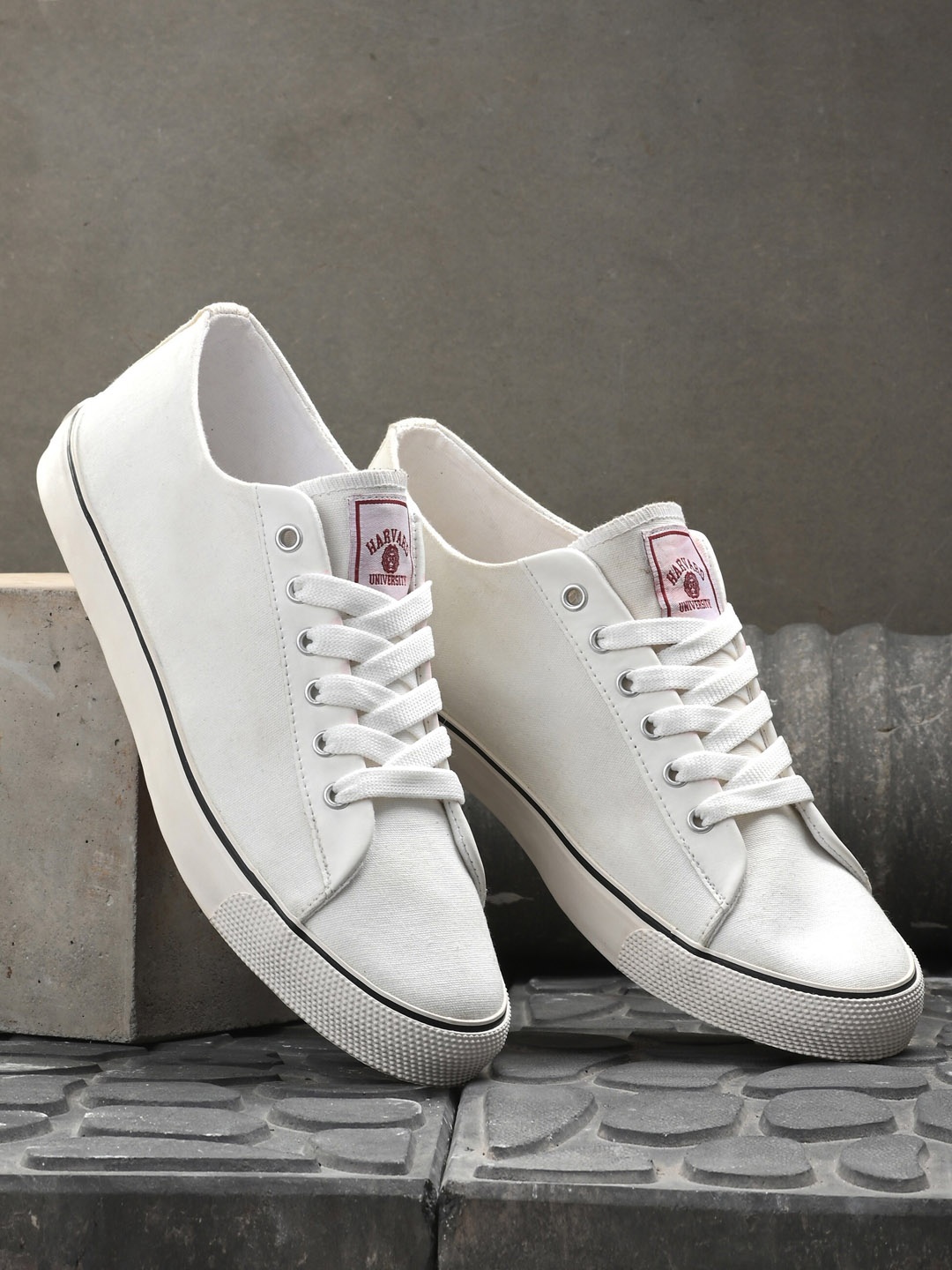 

Harvard Men White Canvas Sneakers