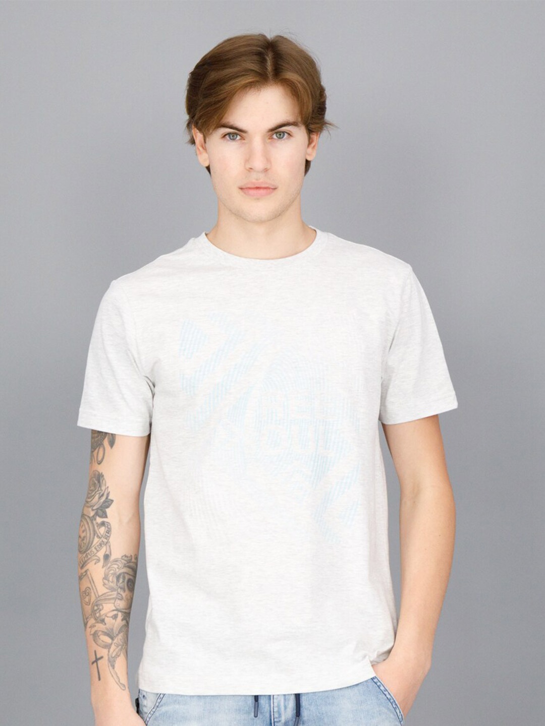 

FREESOUL Men Off White T-shirt