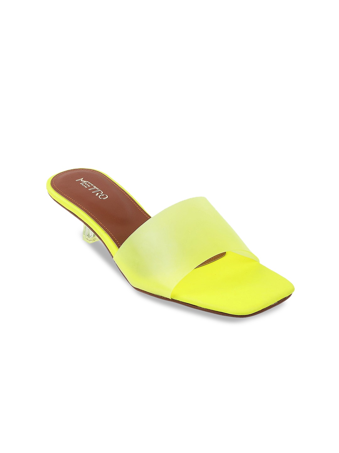 

Metro Yellow Kitten Mules