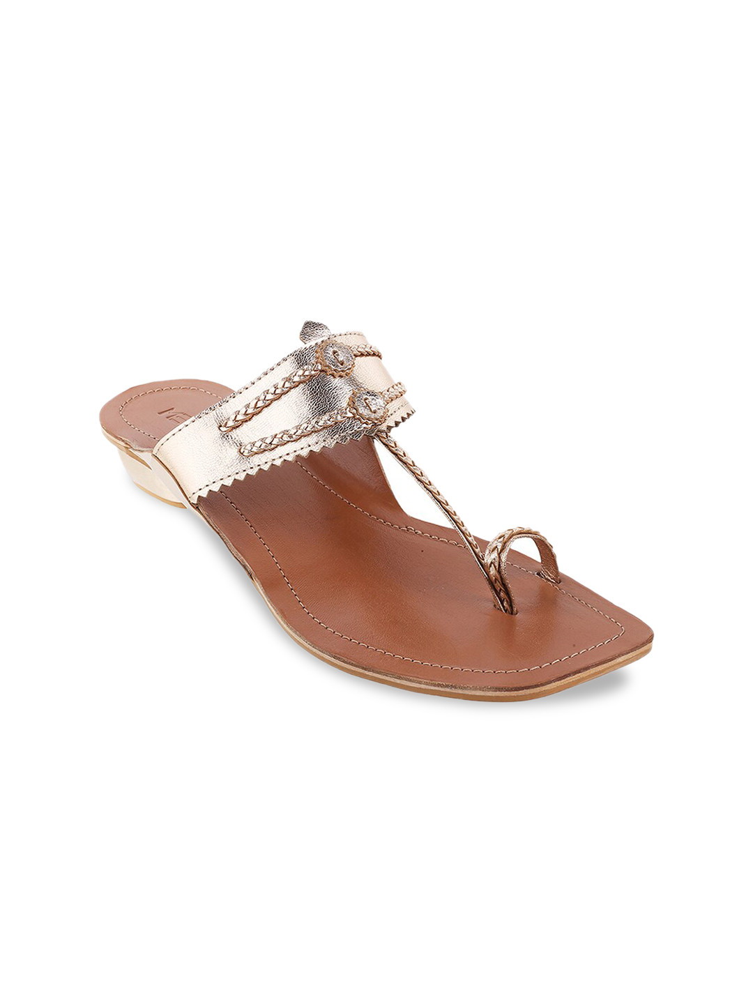 

Metro Gold-Toned Block Sandals