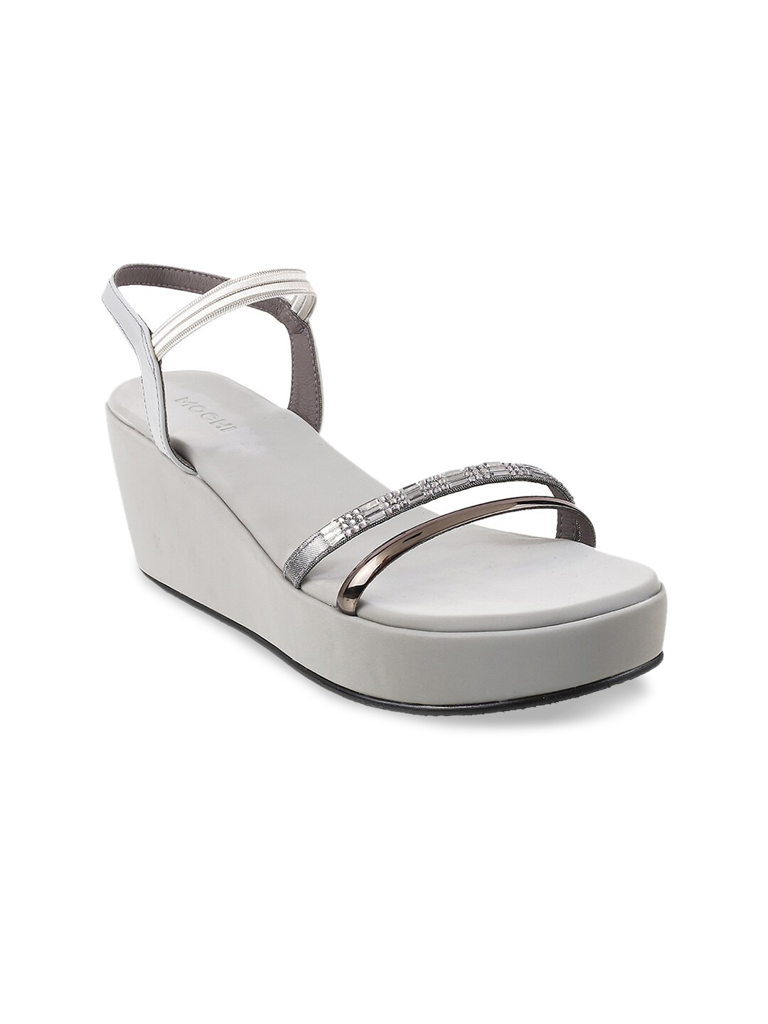 

Mochi Grey Platform Sandals