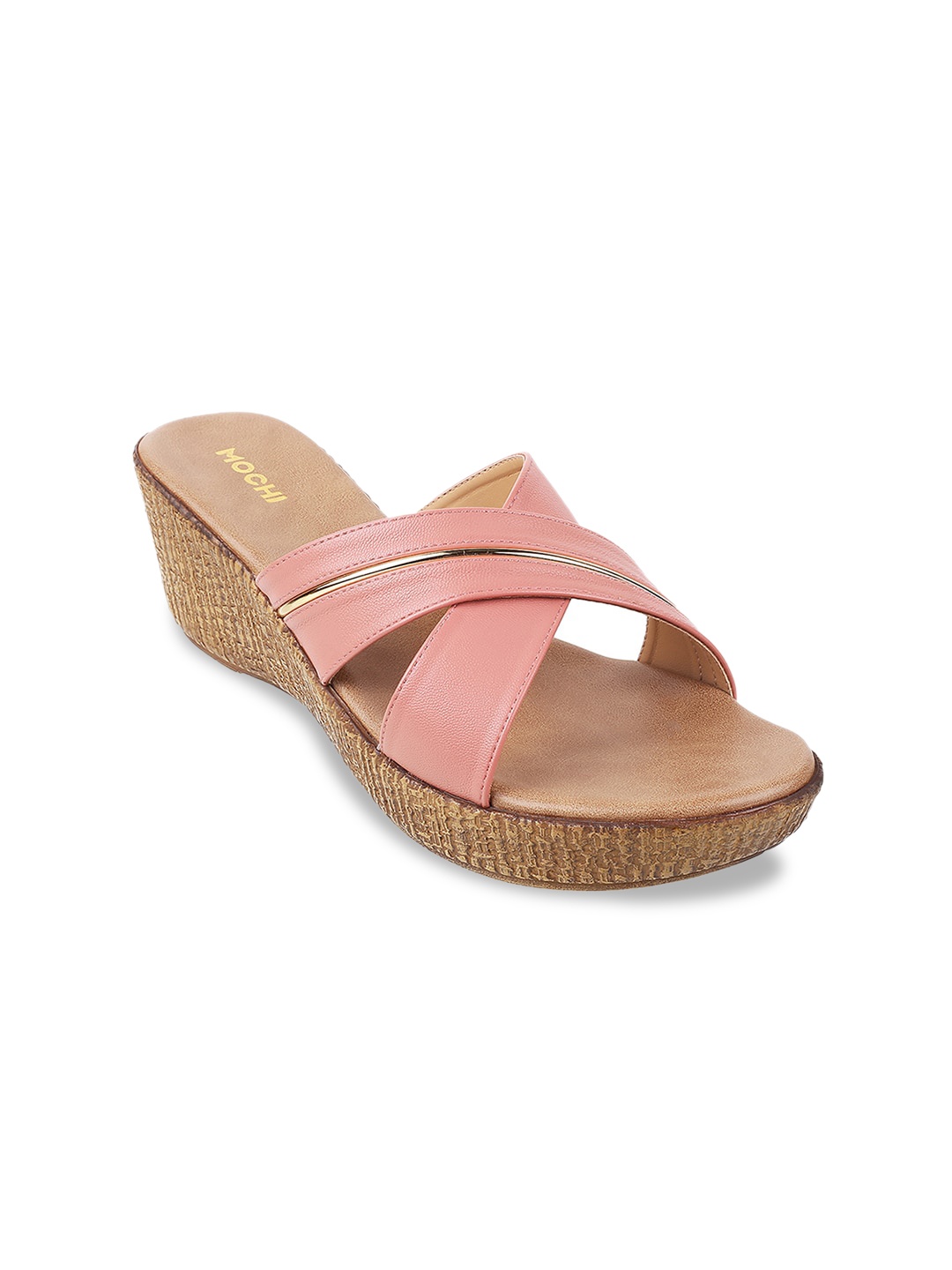 

Mochi Peach-Coloured Platform Sandals