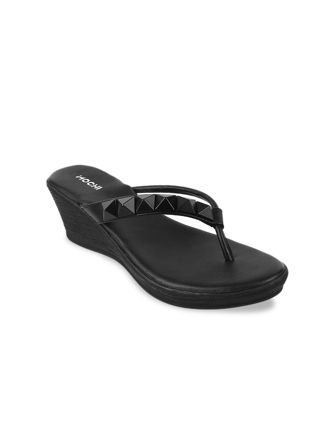 

Mochi Black Wedge Sandals