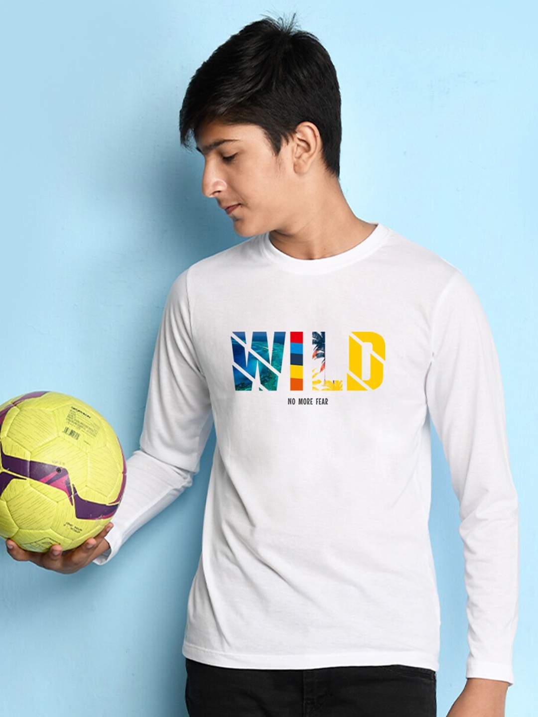 

NUSYL Boys White Solid T-shirt