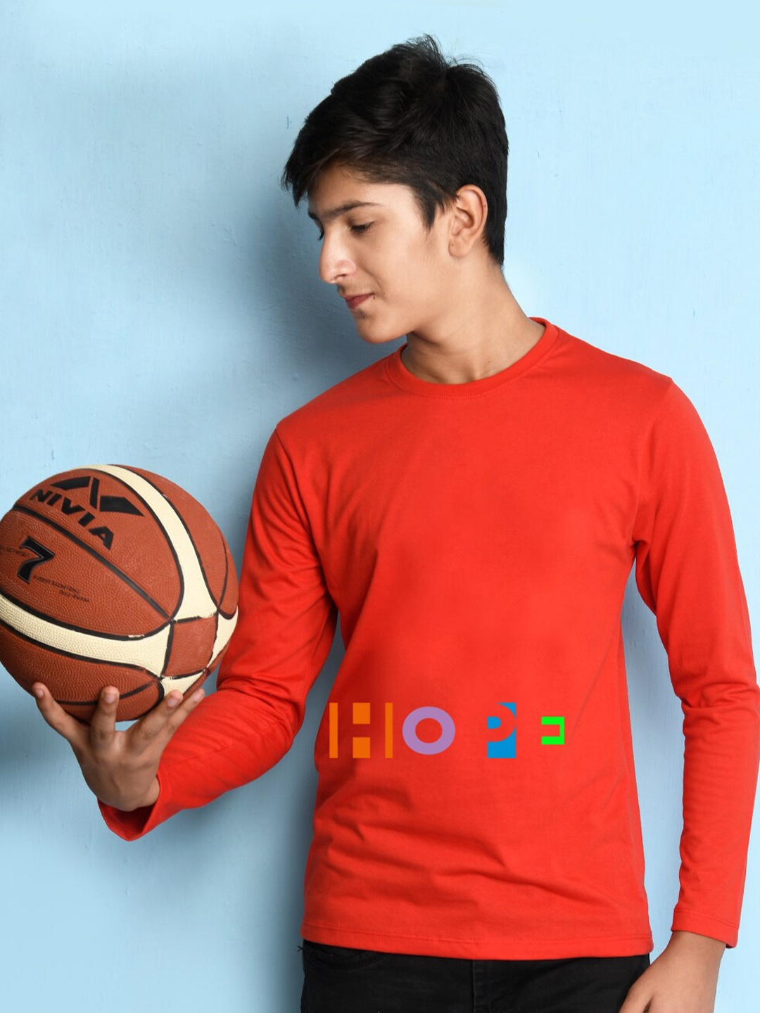 

NUSYL Boys Red Printed T-shirt