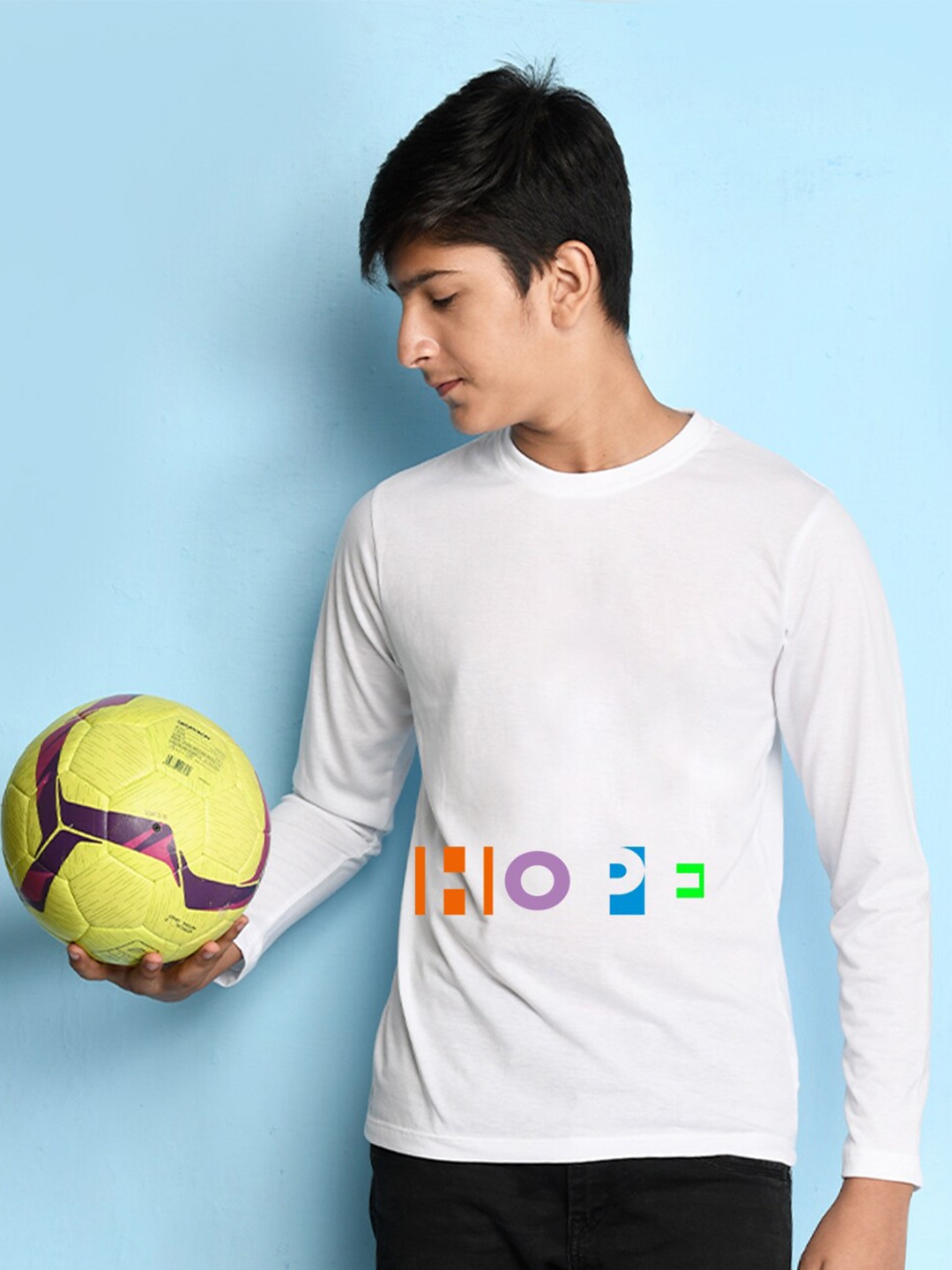 

NUSYL Boys White Round Neck T-shirt