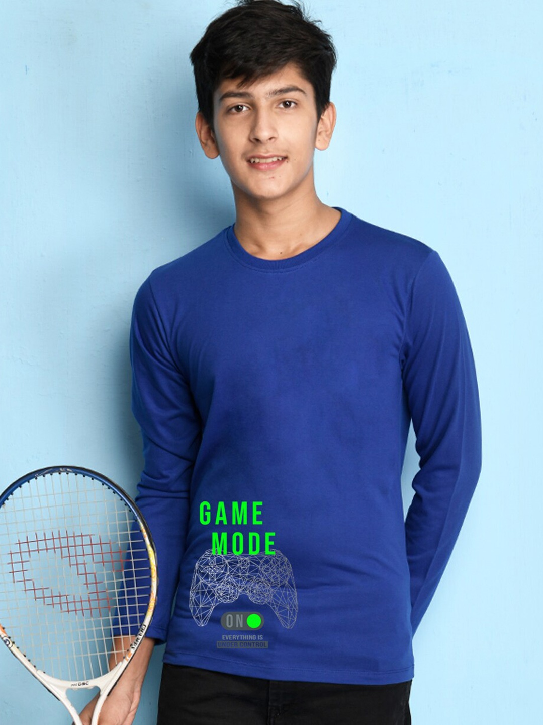 

NUSYL Boys Blue Placement Print T-shirt