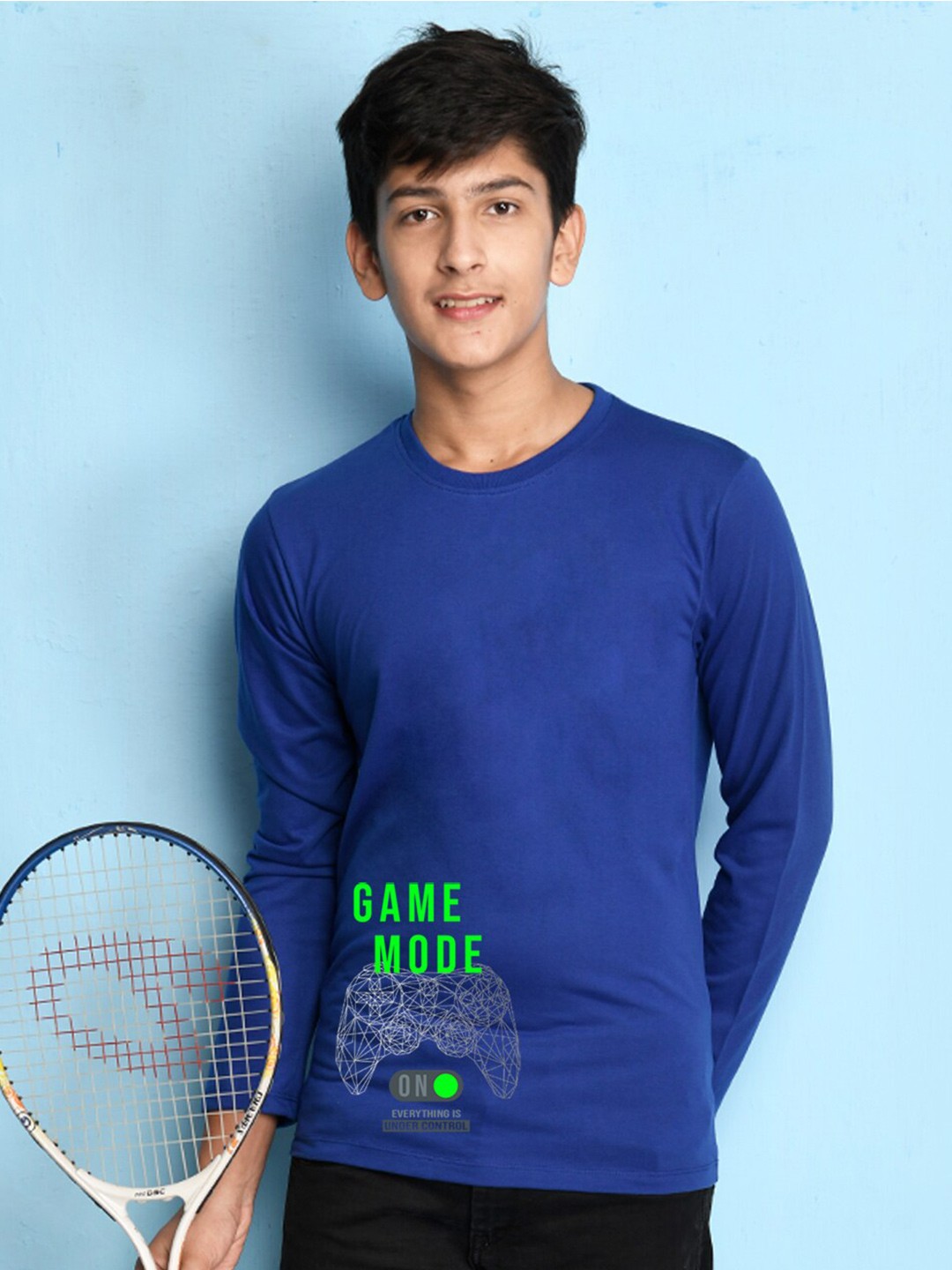 

NUSYL Boys Blue Placement Print T-shirt