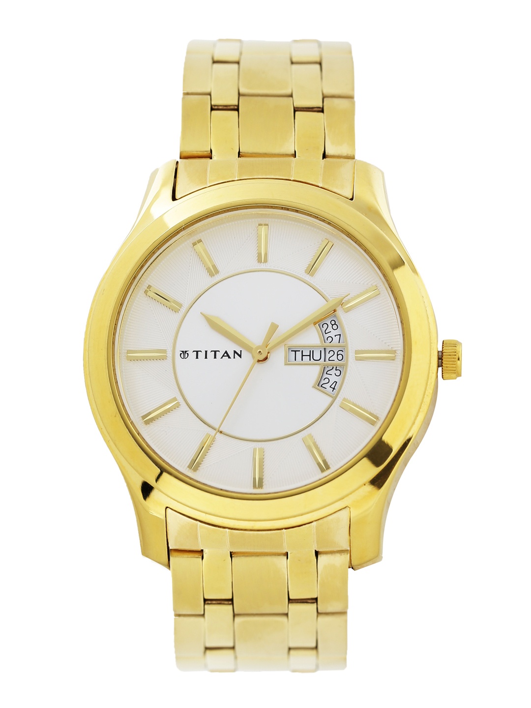 

Titan Men Off-White Analogue Watch NJ1627YM01