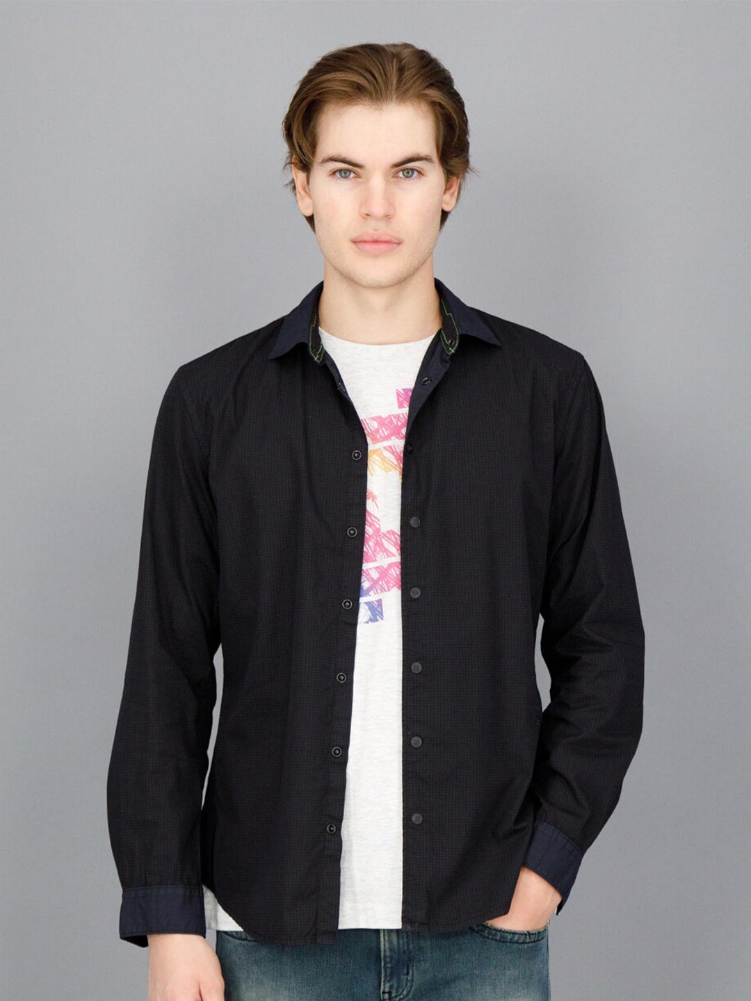 

FREESOUL Men Blue Slim Fit Casual Shirt