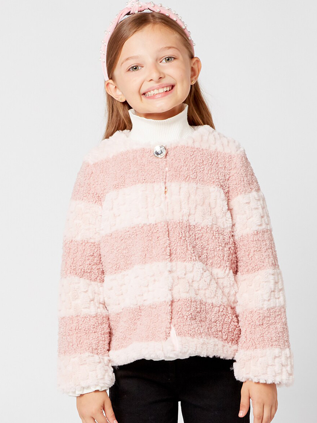 

One Friday Girls Pink & Peach-Coloured Tailored Jacket