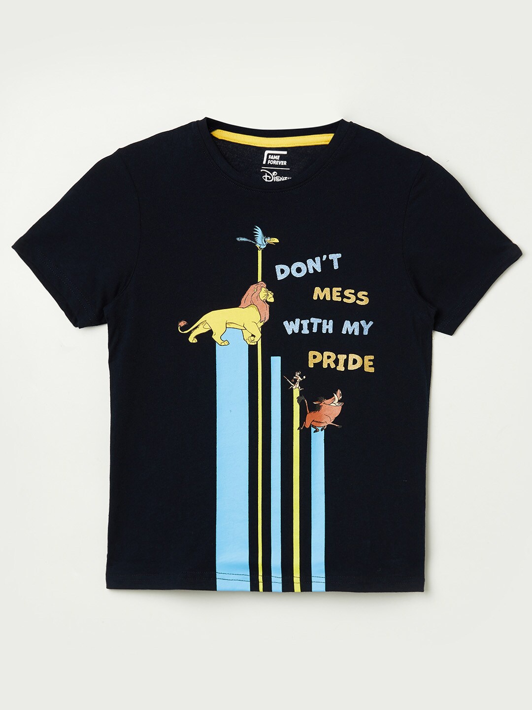

Fame Forever by Lifestyle Boys Navy Blue Lion King Printed T-shirt