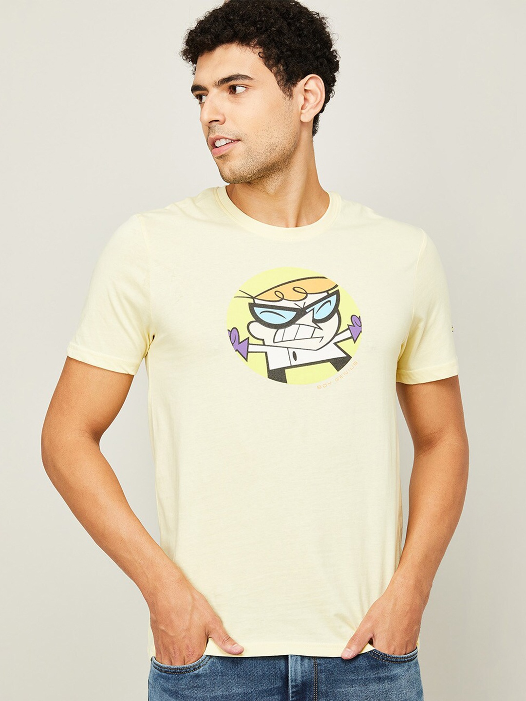 

Fame Forever by Lifestyle Men Yellow Dexter Printed T-shirt