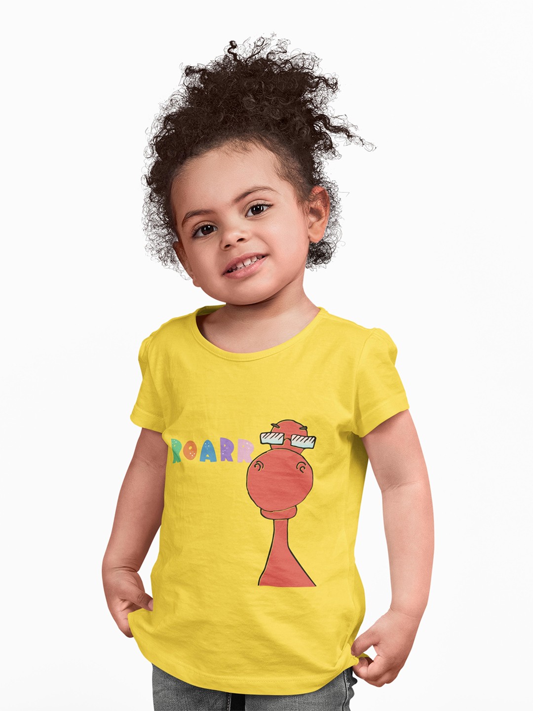

MA Baby Girls Yellow Pure Cotton Bio Finish T-shirt