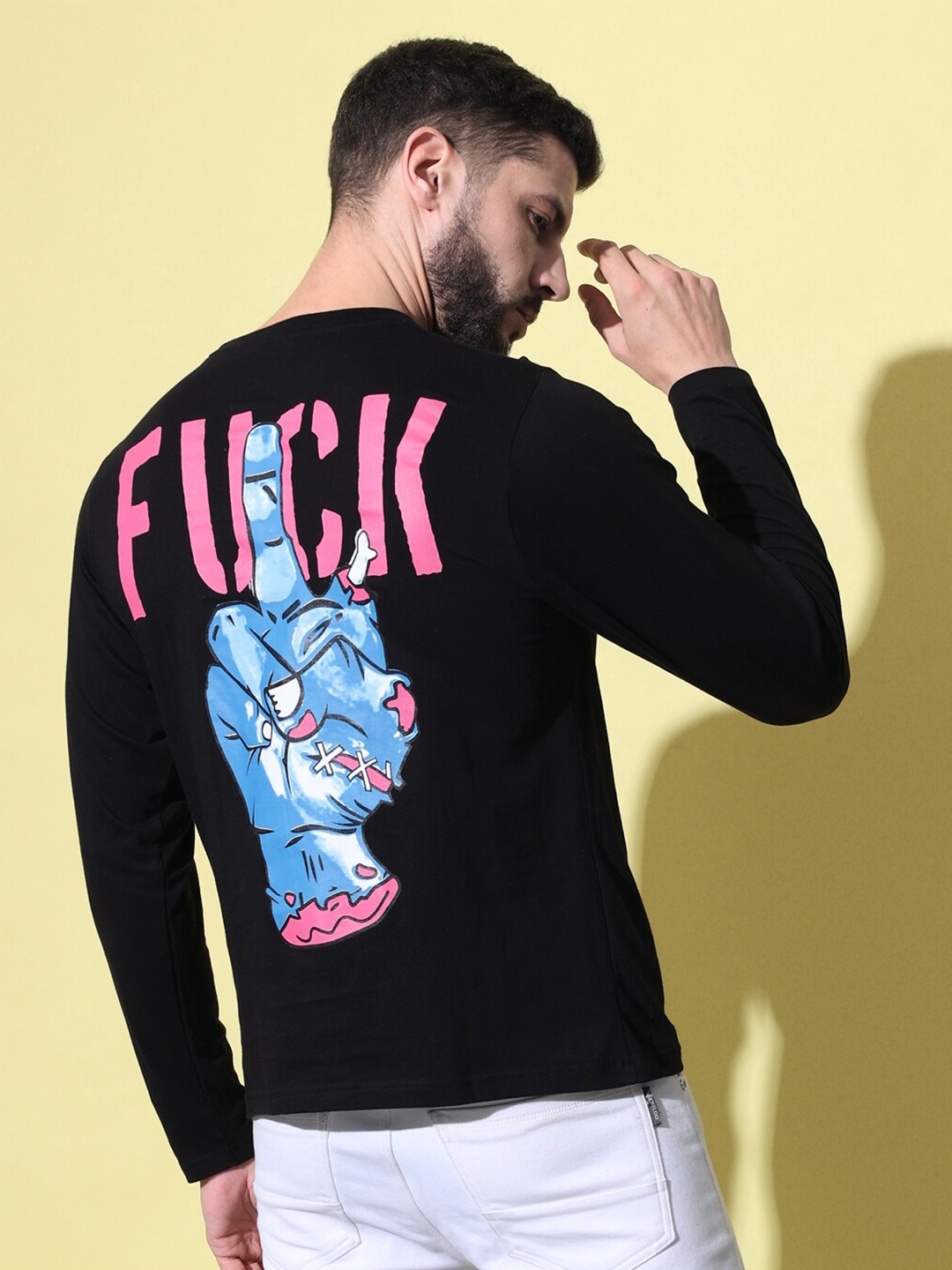 

The Dry State Men Black Printed T-shirt