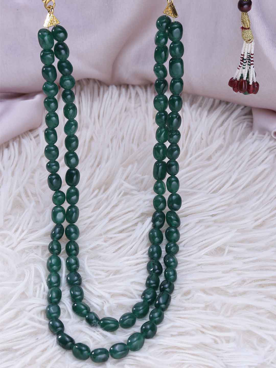 

RICH AND FAMOUS Women Green Layered Necklace