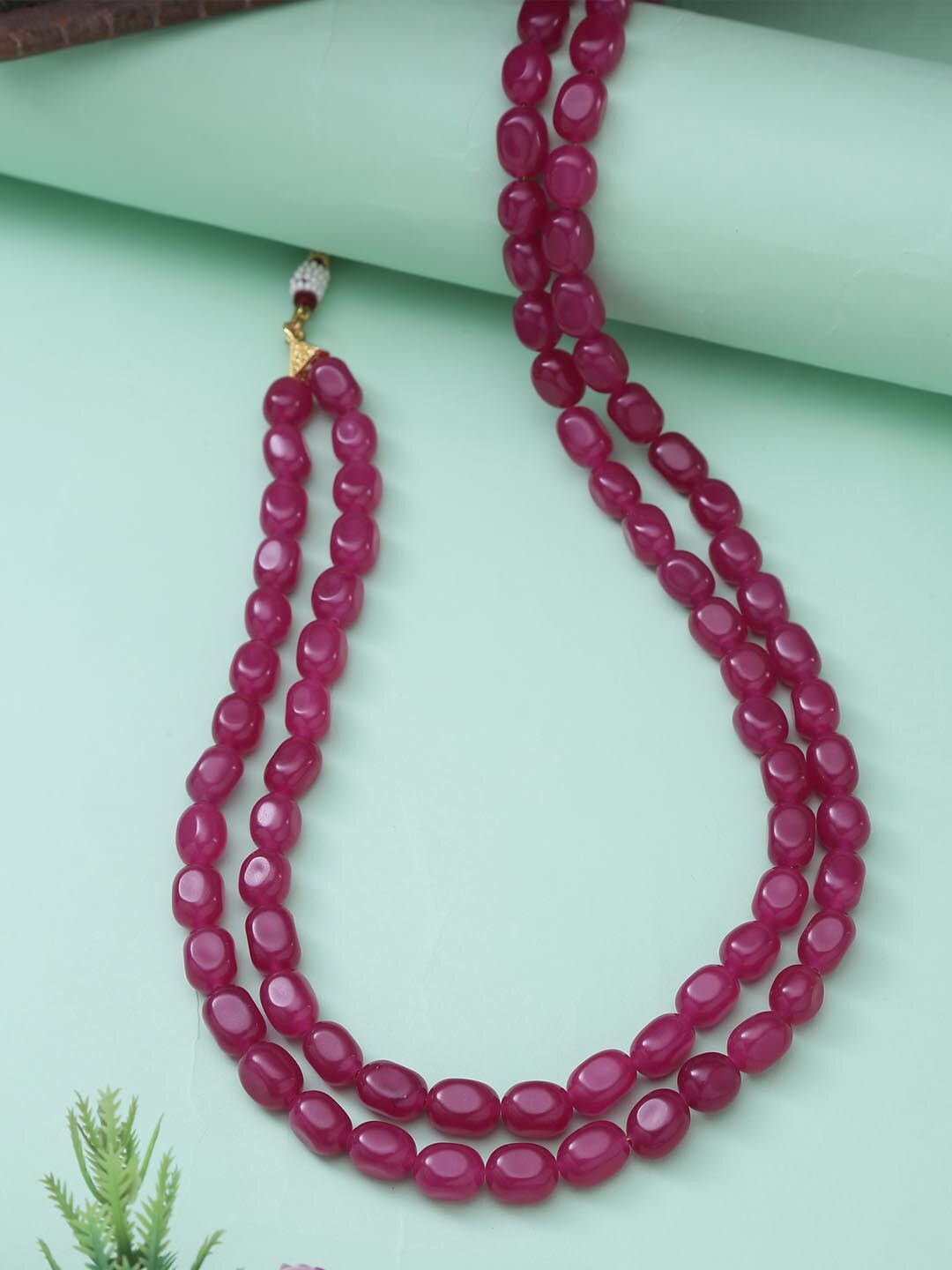 

RICH AND FAMOUS Women Burgundy Layered Necklace