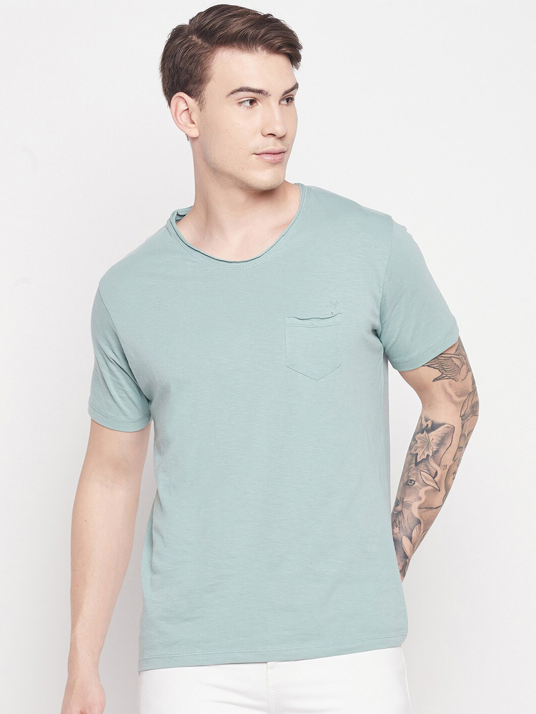 

Duke Men Blue Slim Fit T-shirt