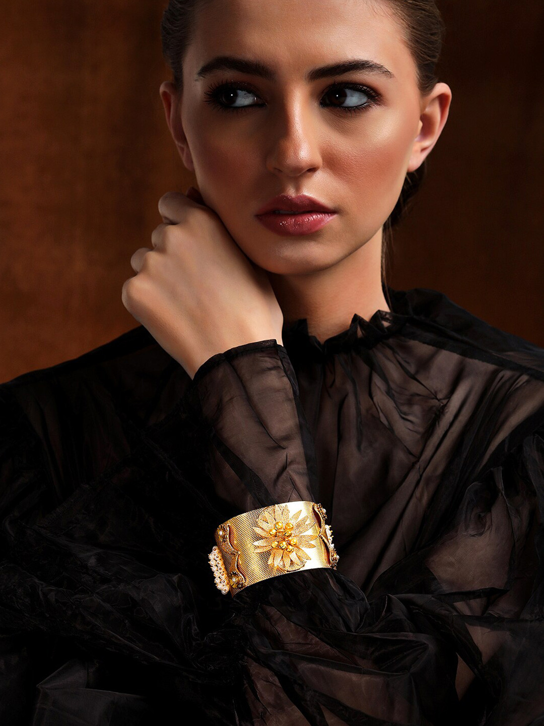 

Rubans Women Gold-Plated Cuff Bracelet