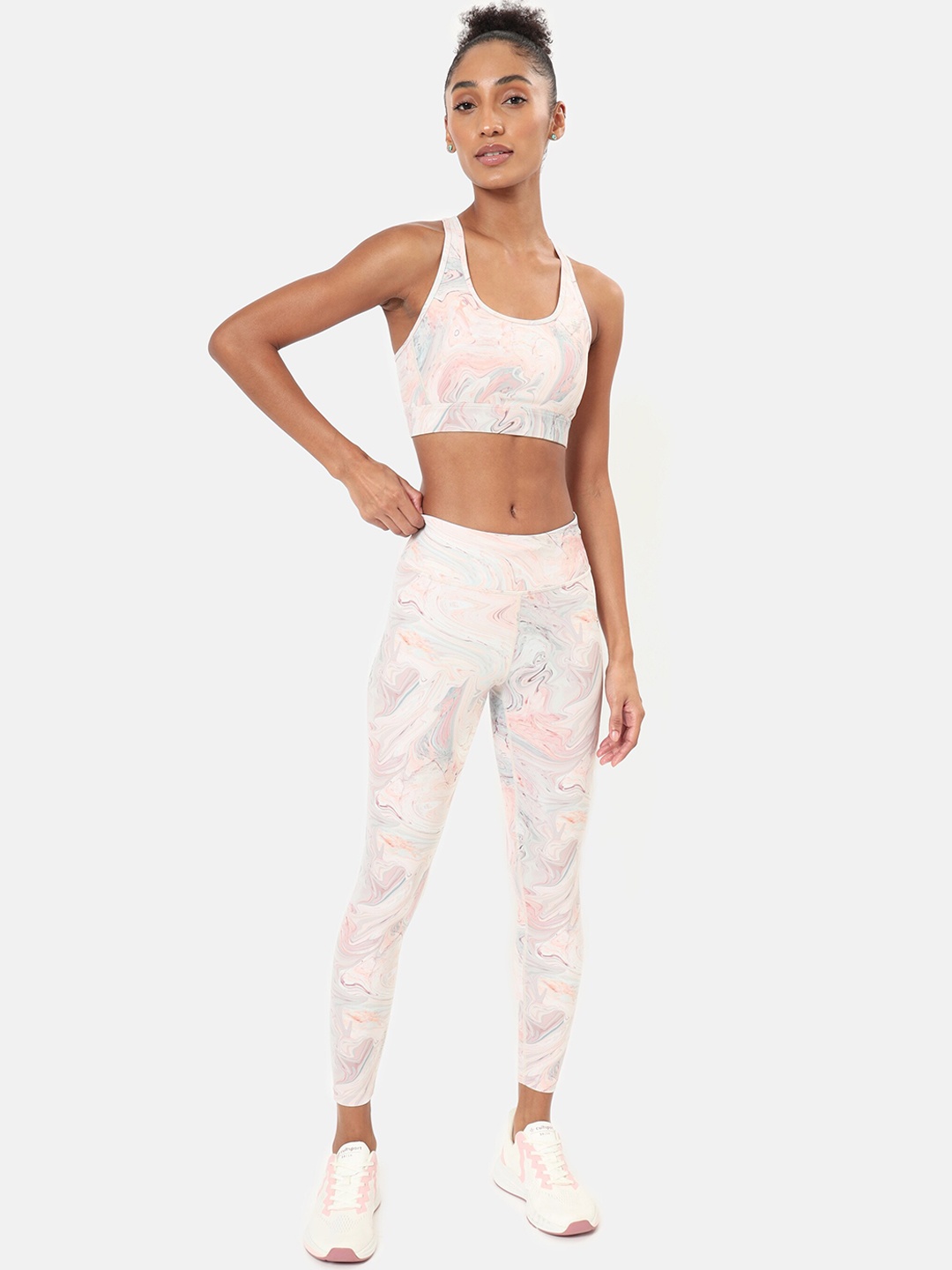 

Cultsport Women Printed Yoga Co-ord Set, Pink