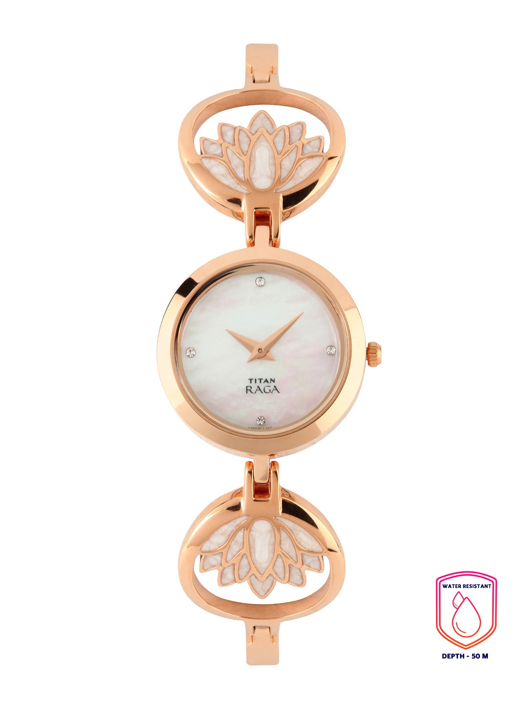 

Titan Raga Women Garden of Eden Pearly White Dial Watch 2540WM01
