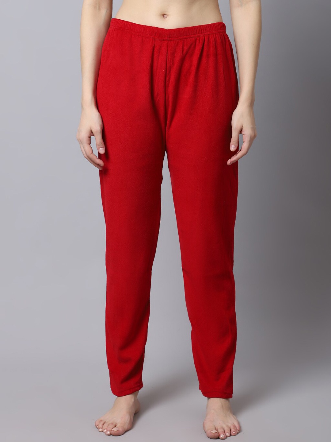 

TAG 7 Women Red Solid Lounge Pants