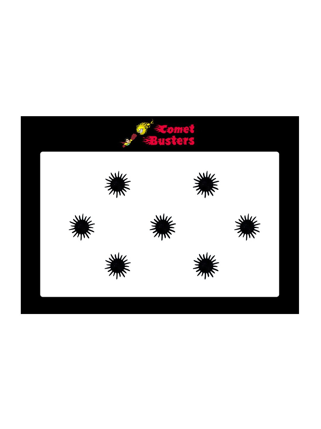 

Comet Busters 7 Pcs Reusable Designer Bindis - Black