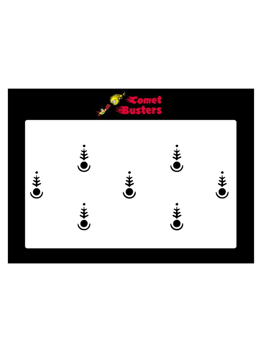

Comet Busters 7 Pcs Reusable Designer Bindis - Black