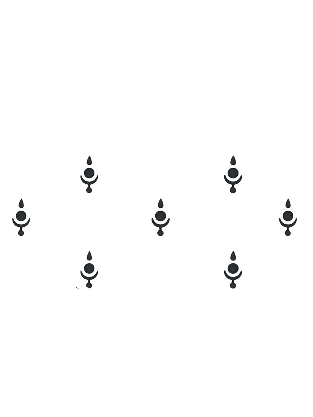 

Comet Busters 7 Pcs Reusable Designer Bindis - Black