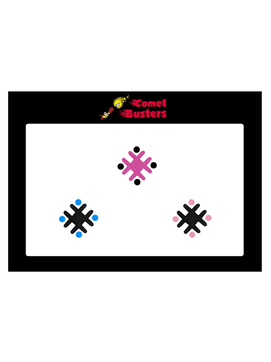 

Comet Busters 3 Pcs Reusable Designer Bindis - Multicoloured, Multi