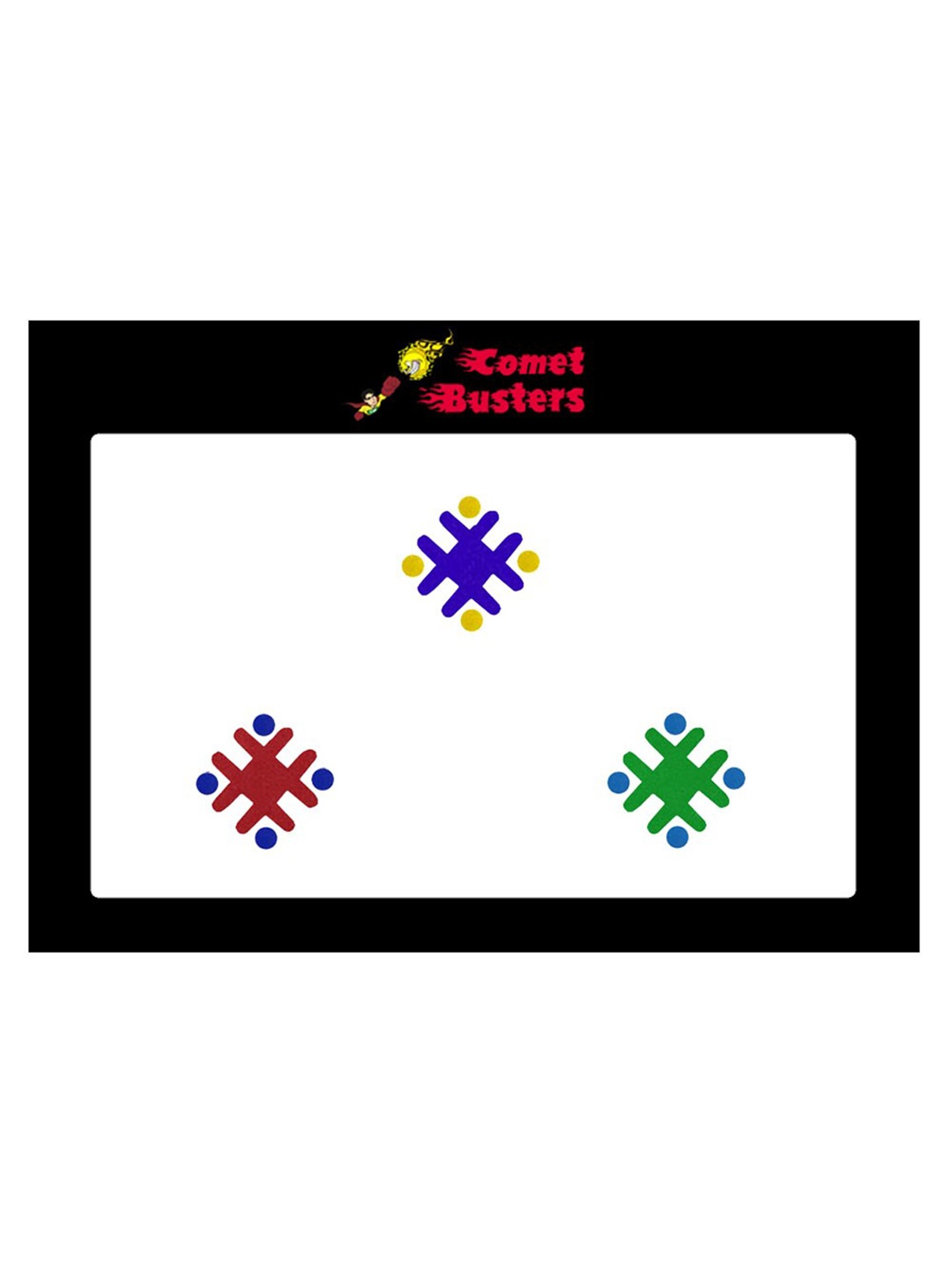 

Comet Busters 3 Pcs Reusable Designer Bindis - Multicoloured, Multi