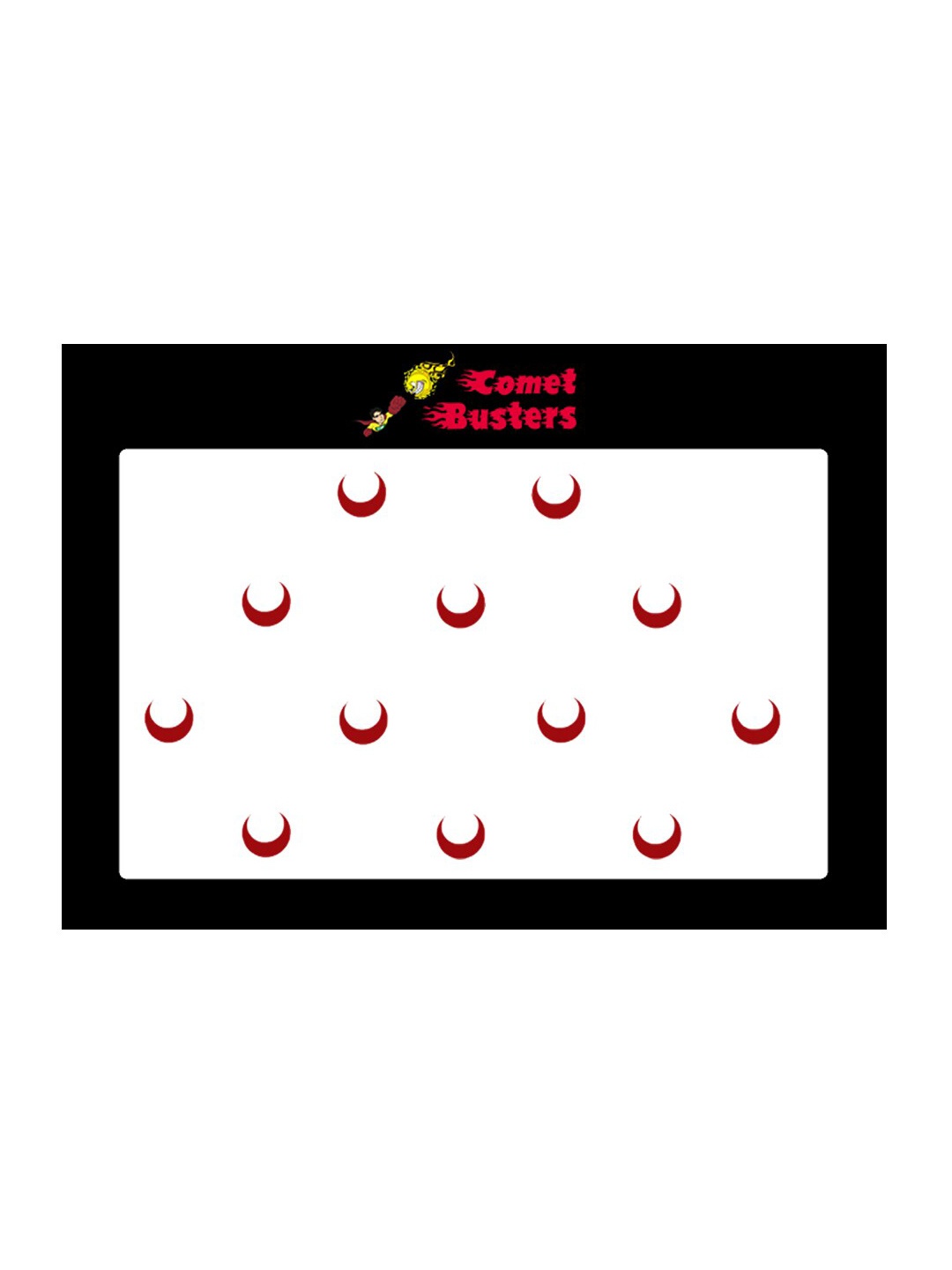 

Comet Busters 12 Pcs Reusable Crescent-Shaped Bindis - Red