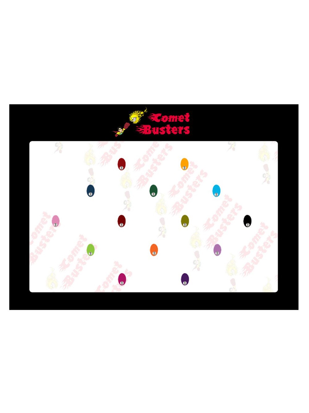 

Comet Busters 14 Pcs Embellished Reusable Oval Bindis - Multicoloured, Multi