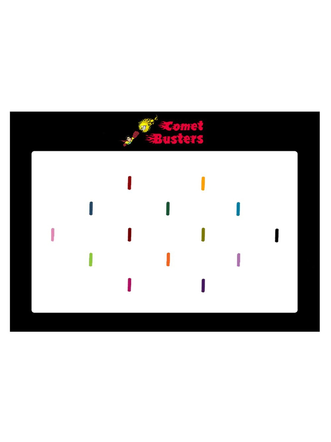 

Comet Busters 14 Pcs Reusable Designer Bindis - Multicoloured, Multi