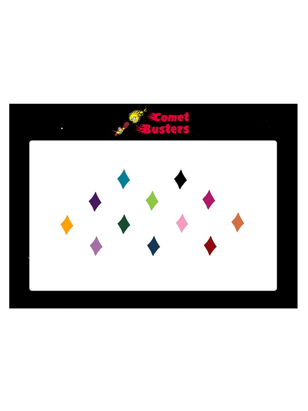 

Comet Busters 12 Pcs Reusable Designer Bindis - Multicoloured, Multi