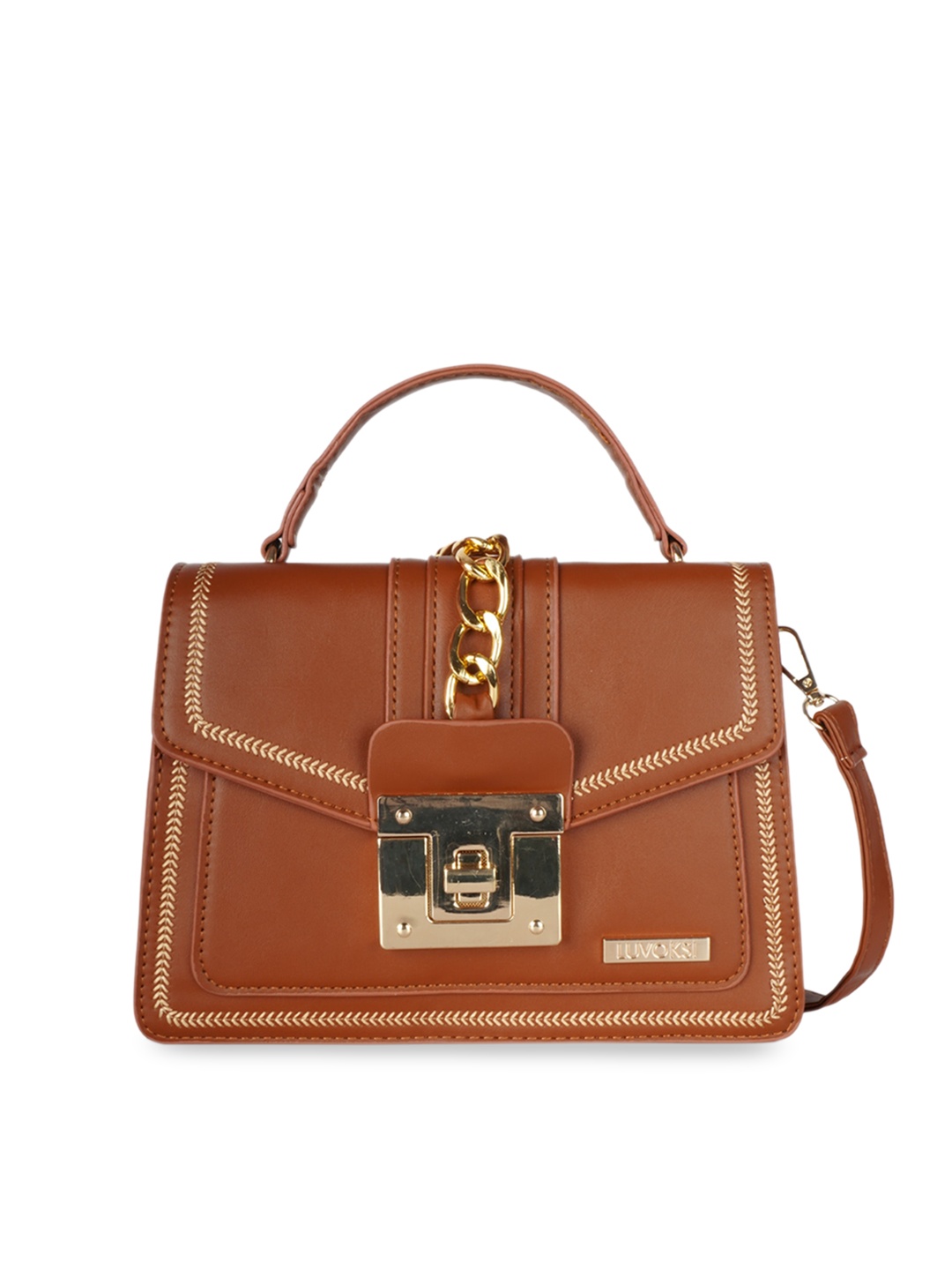 

Luvoksi Brown PU Structured Satchel