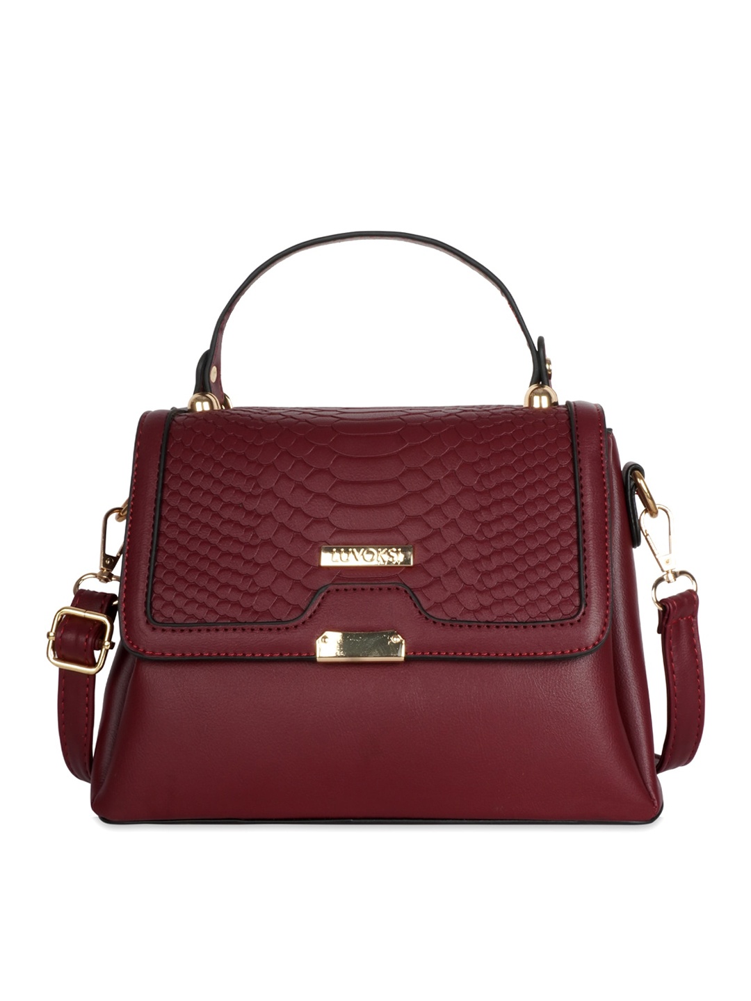 

Luvoksi Purple PU Structured Satchel