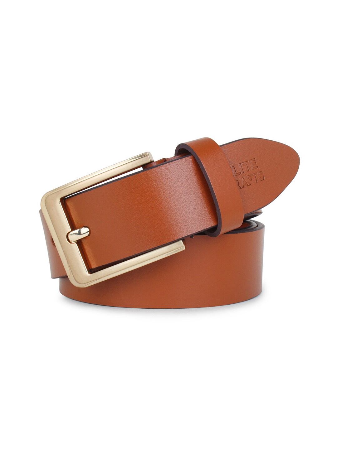 

Elite Crafts Men Tan Leather Formal Belt