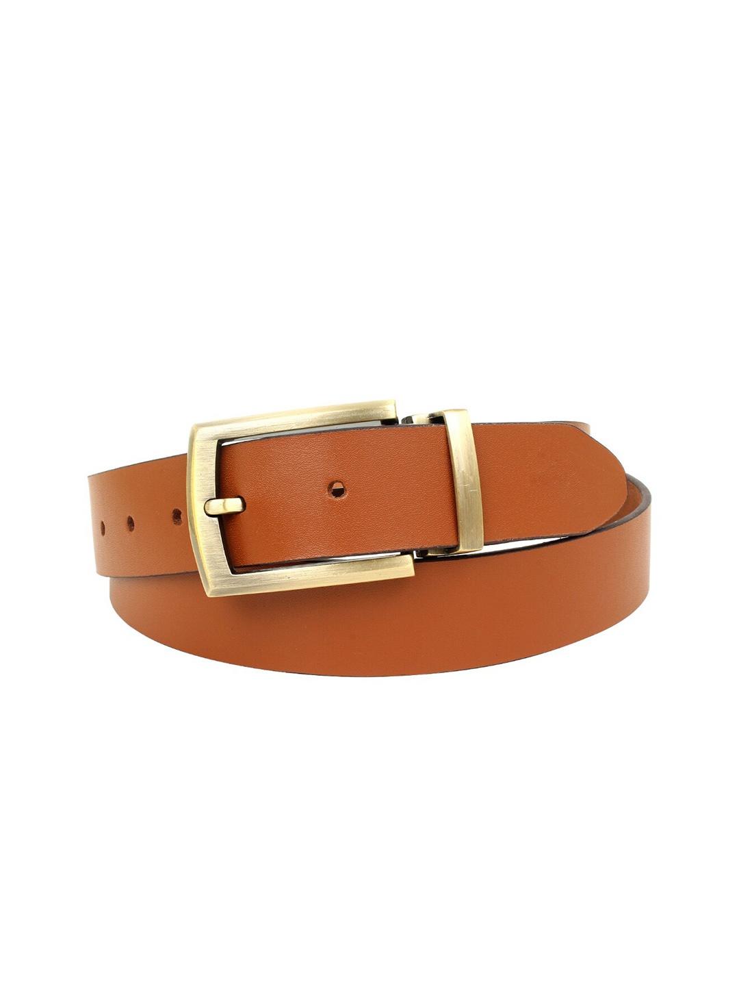 

Elite Crafts Men Tan Textured Leather Formal Belt